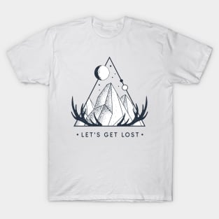 Let's Get Lost. Geometric Style T-Shirt